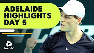 Djokovic Sinner Headline Shapovalov amp Korda Feature  Adelaide 1 2023 Day 5 Highlights [upl. by Verneuil]