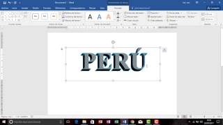 COMO HACER LETRAS 3D EN WORD 2016 [upl. by Notanhoj]