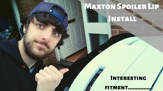 Maxton Design Spoiler Lip Install  How to  Fiesta ST180 [upl. by Aztiraj]