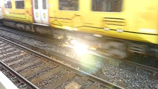 Merseyrail 507 009 making arcs at Birkdale station [upl. by Barrow]