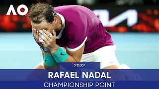 RecordBreaker Rafael Nadal Championship Point  Australian Open 2022 [upl. by Faina936]