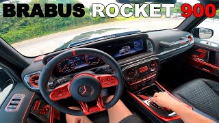 BRABUS ROCKET 900hp MERCEDES G63 POV Test Drive  BRUTAL GWAGON [upl. by Garnet]