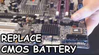 How To Change The CMOS Battery In Your Desktop Computer EASY [upl. by Attenov]