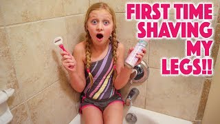 SHAVING MY LEGS for THE FIRST TIME [upl. by Rossie]