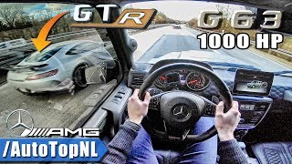 1000HP Mercedes G63 AMG vs AMG GTR  AUTOBAHN POV by AutoTopNL [upl. by Bihas]